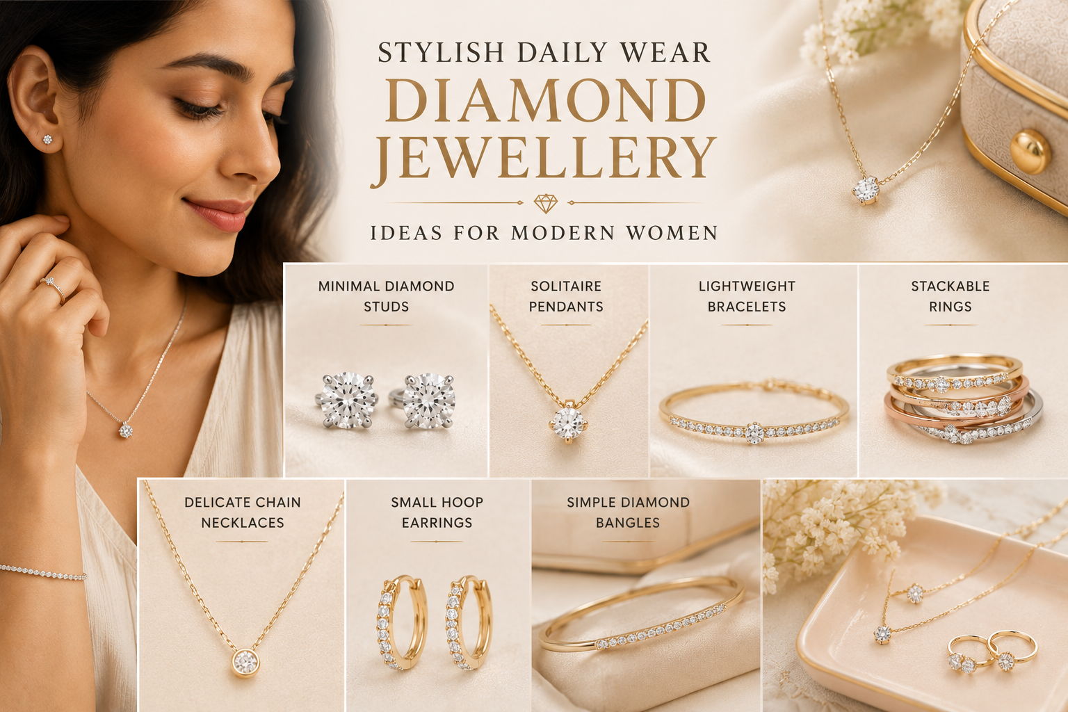  everyday diamond, simple diamond jewellery