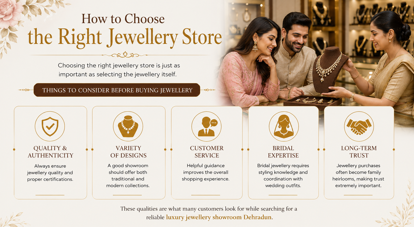 luxury jewellery showroom Dehradun, bridal diamond jewellery Dehradun