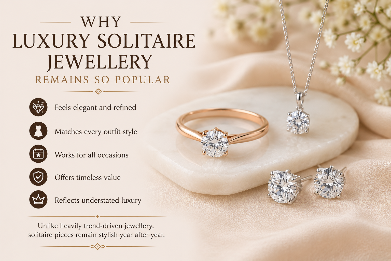 solitaire jewellery designs, luxury solitaire jewellery