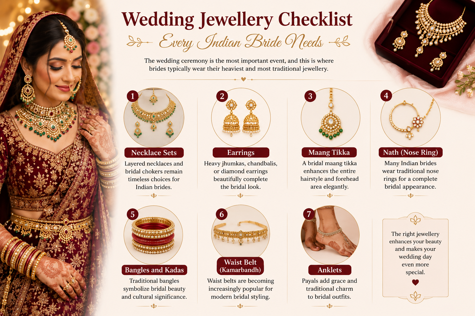 bridal accessories checklist, Indian wedding accessories