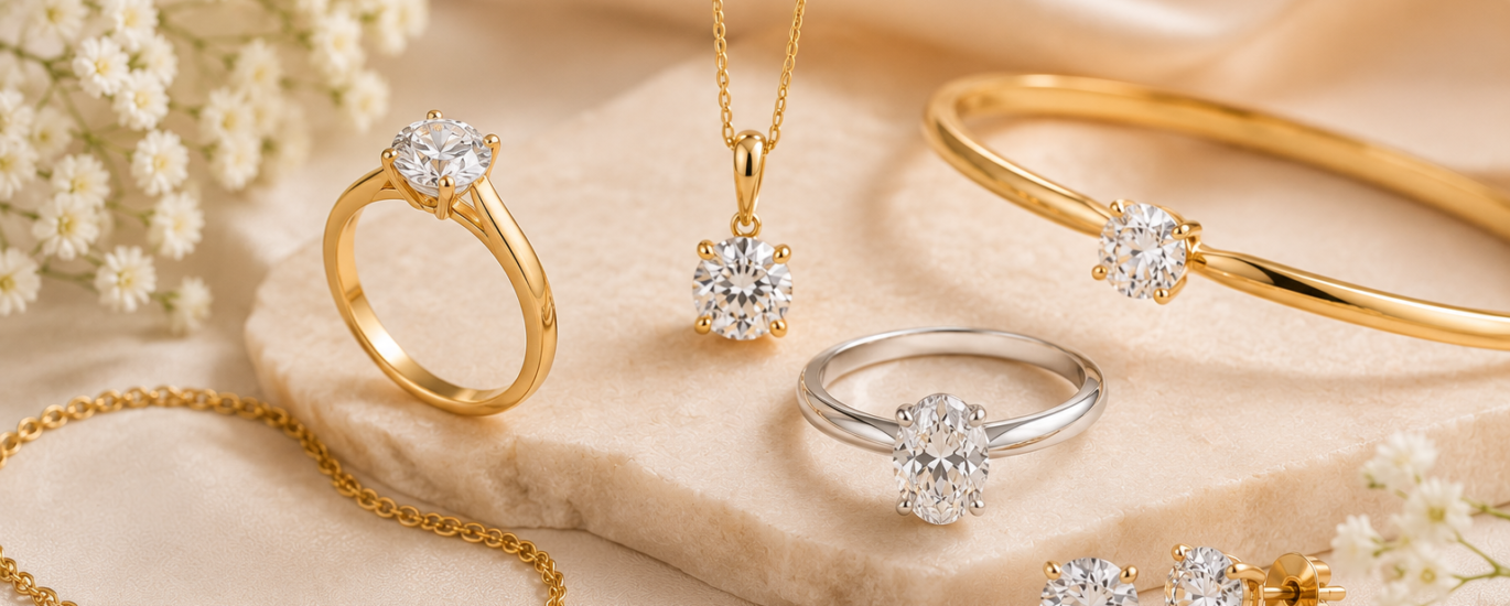 solitaire jewellery designs, luxury solitaire jewellery