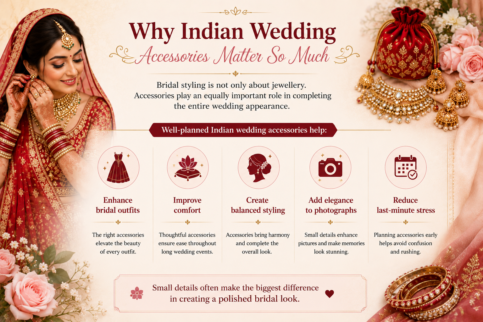 bridal accessories checklist, Indian wedding accessories