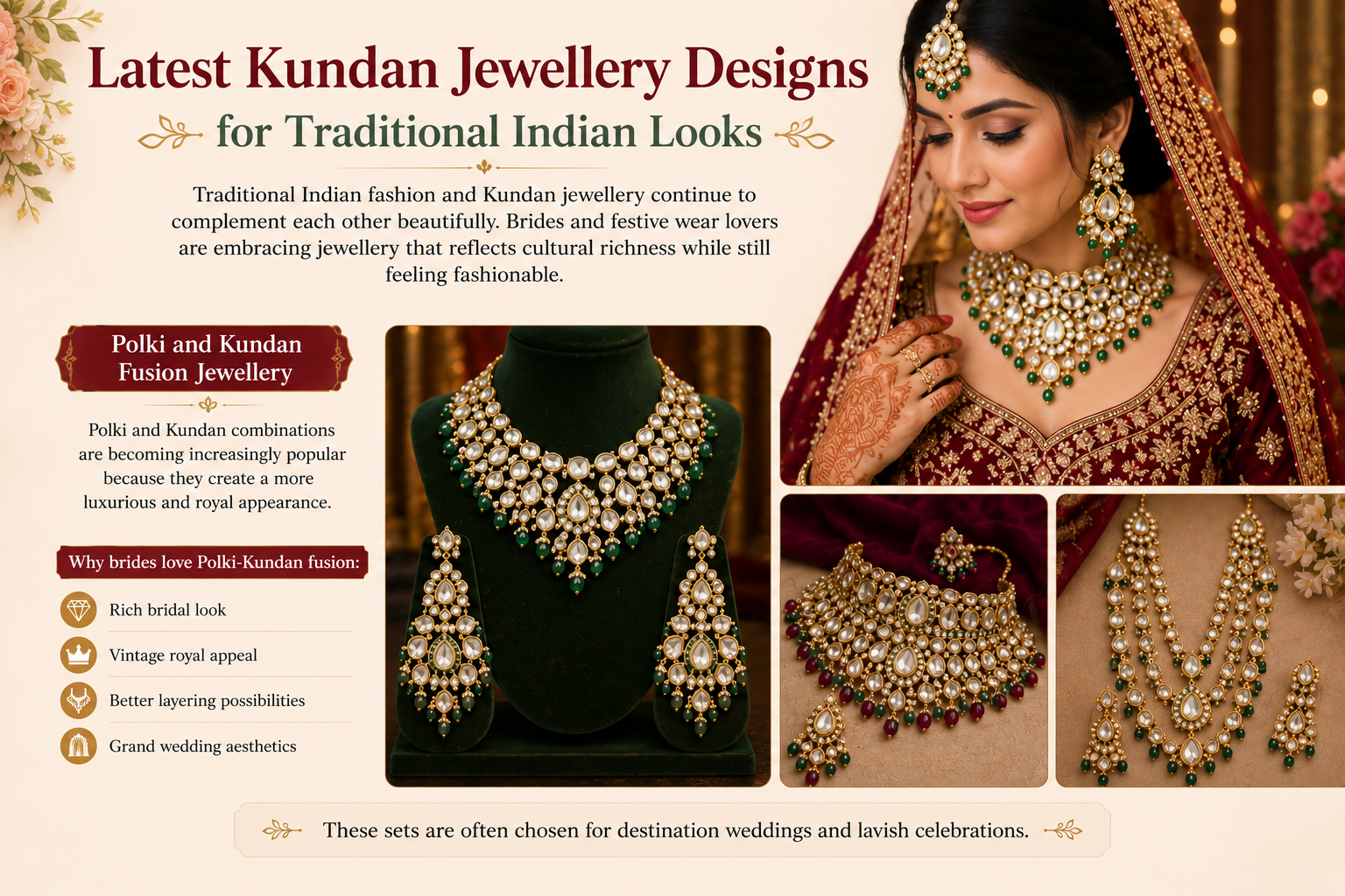 kundan jewellery designs, royal kundan jewellery